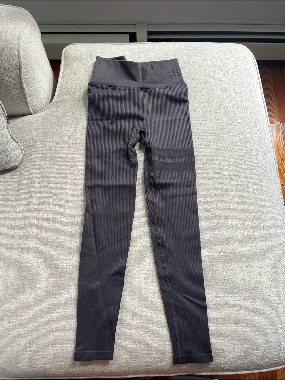 Stronger Seamless Ribbed Leggings - Charcoal